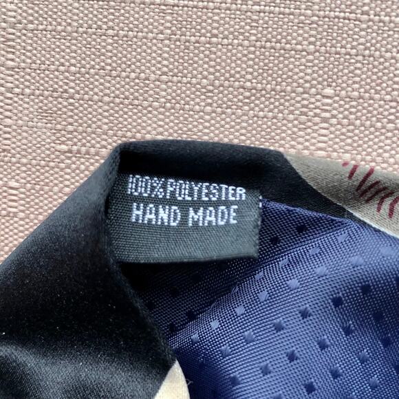 Parquet Geometric Baseball Print Necktie - Picture 7 of 7